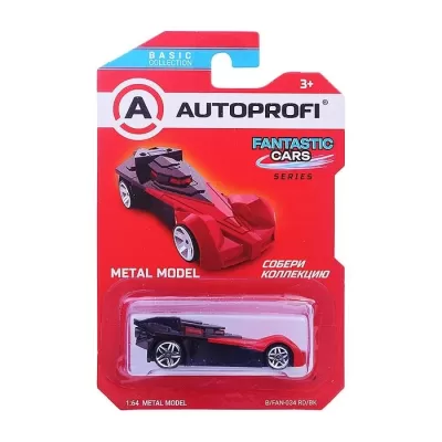 Машинка коллекционная 1:64, Серия FANTASTIC CARS, B/FAN-034, красн./чёрный