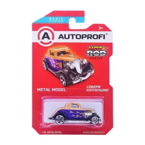 Машинка коллекционная 1:64, Серия HOT ROD CARS, B/ROD-005, коричневый/фиолетовый