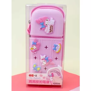 Пенал в виде рюкзачка с ручкой Моя мелодия розовый силиконовый