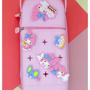 Пенал в виде рюкзачка с ручкой Моя мелодия розовый силиконовый