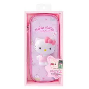 Пенал школьный со сквишем Кошечка Hello Kitty розовый