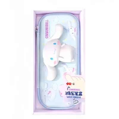 Пенал школьный со сквишем Синаморолл голубой