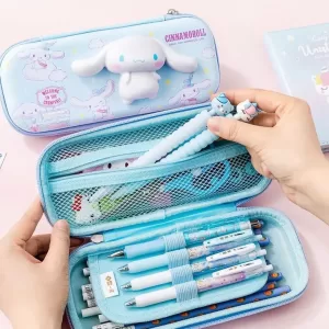 Пенал школьный со сквишем Синаморолл голубой