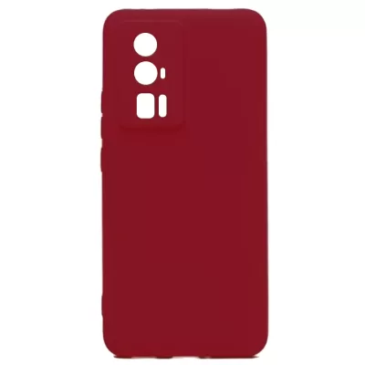 Чехол Poco F5 Pro Silicone Case Logo (Винный(14))