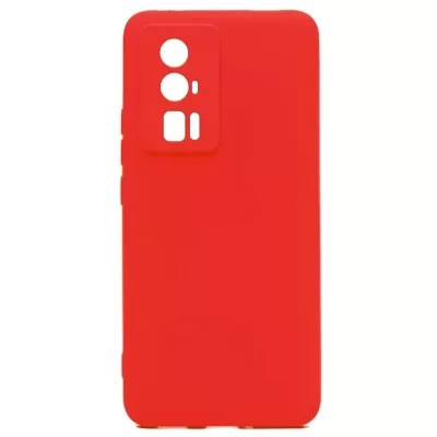 Чехол Poco F5 Pro Silicone Case Logo (Красный(1))