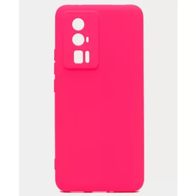 Чехол Poco F5 Pro Silicone Case Logo (Ярко-Розовый(21))