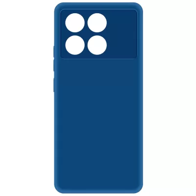 Чехол Poco X6 Pro 5G Silicone Case Logo (Темно-Синий(8))