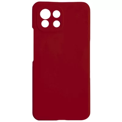 Чехол Xiaomi Mi 11 Lite Silicone Case Logo (Винный(14))