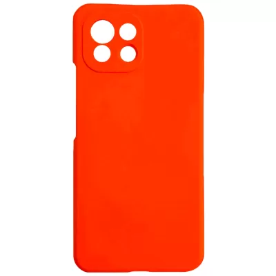Чехол Xiaomi Mi 11 Lite Silicone Case Logo (Красный(1))