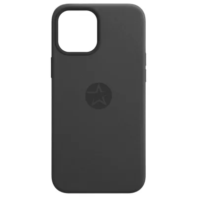 Чехол для iPhone 12 Pro Max Leather Case With MagSafe (Black)