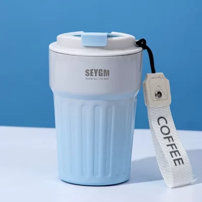 Термокружка "Lovely day", blue (380 ml)