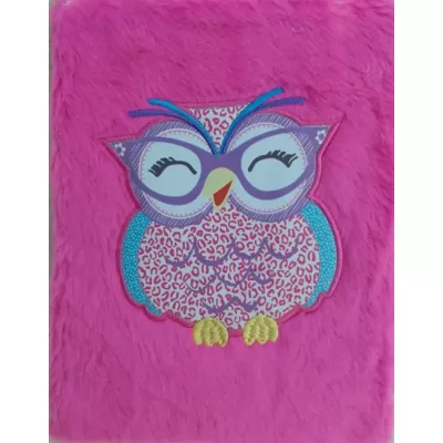 Блокнот плюшевый «Happy owl», pink, 21,5х15 см,плотность 70 гр.