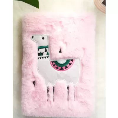 Блокнот плюшевый «Proud lama», pink, 21,5х15 см,плотность 70 гр.