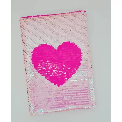 Блокнот с пайетками «Love», pink, 21х14,5 см