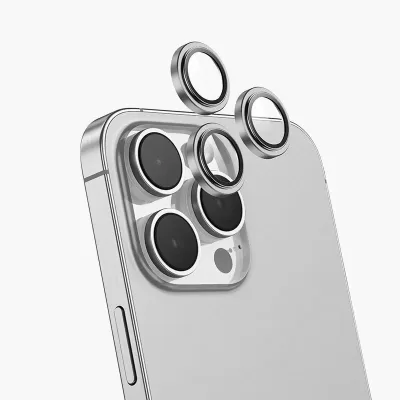 Защитное стекло KEEPHONE CAPITAL CAMERA LENS IP 16/16Plus SPL002 Silver
