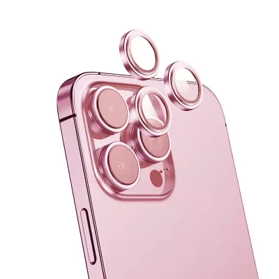 Защитное стекло KEEPHONE CAPITAL CAMERA LENS IP 16/16Plus SPL002 Pink