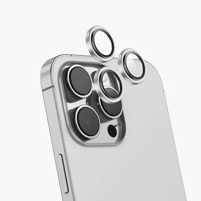 Защитное стекло KEEPHONE CAPITAL CAMERA LENS IP 16Pro/16Pro Max SPL002 White Titanium