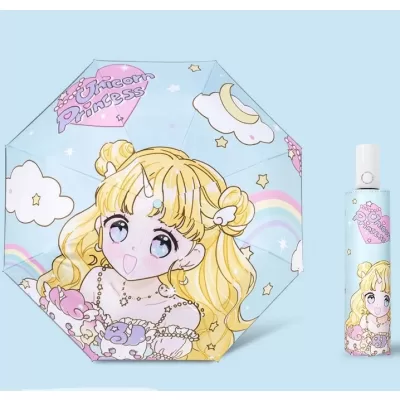 Зонт-автомат "Unicorn Princess" голубой