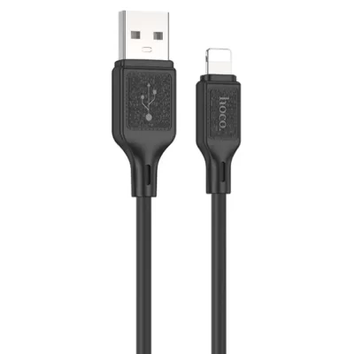 Кабель USB/Lightning Hoco X90 (1м), силикон, черный