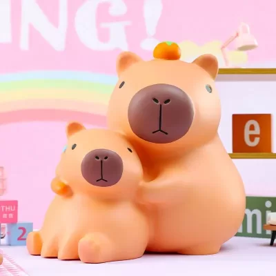 Копилка «Two capybaras», brown (16,8 см), пластик