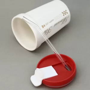 Кружка «Happy life», white-red