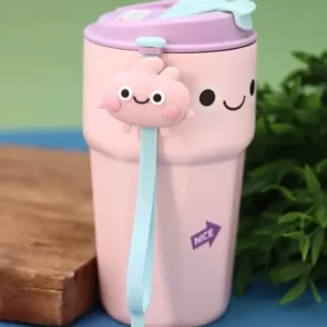 Термокружка «Funny face», pink (450 мл)