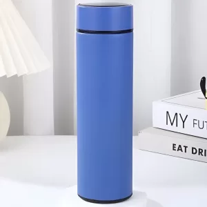 Термос с датчиком температуры «Metallic», matte blue (500 ml)
