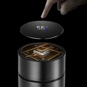 Термос с датчиком температуры «Metallic», gold (500ml)