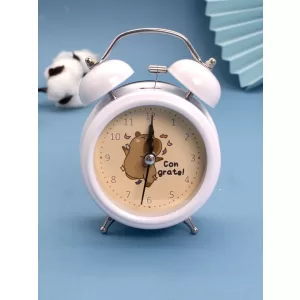 Часы-будильник «Capybara, congratel», white (12,5х9 см)