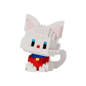 Конструктор 3D Белый котик 379 деталей