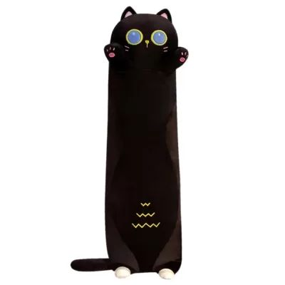 Мягкая игрушка Кошка подушка 70см ЧЕРНЫЕ