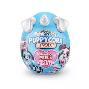 Сюрприз бокс Zuru Rainbocorns Puppycorn Rescue Magic Peel & Reveal Hearts Щенки-единороги синий, ZR0