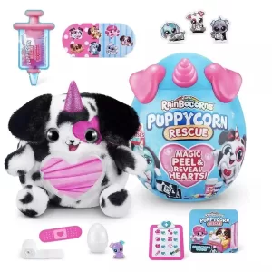 Сюрприз бокс Zuru Rainbocorns Puppycorn Rescue Magic Peel & Reveal Hearts Щенки-единороги синий, ZR0
