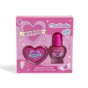 Martinelia, Crush, Мини набор розовый. Лак для ногтей, бальзам для губ 82500