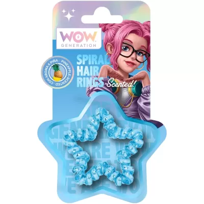 WOW Ароматизированная резинка для волос голубая WOW00091b