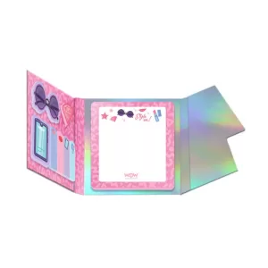 WOW Блокнот с набором стикеров голубой WOW00074b