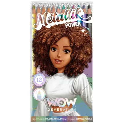 WOW Набор из 12 цветных карандашей, Metallic WOW00077m