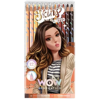 WOW Набор из 12 цветных карандашей, Skin WOW00077s