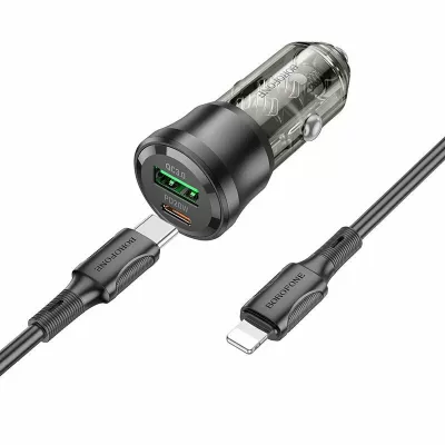 АЗУ Borofone BZ25 1xUSB Type-C 38W с кабелем Lightning