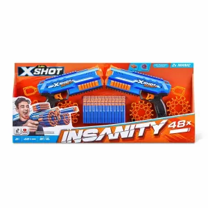 Игровой набор ZURU X-Shot INSANITY Мэник ДУО (2 бластера, 48 снарядов)