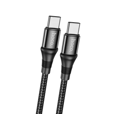 Кабель Type-C/Type-C Hoco X50,1м, нейлон, черный