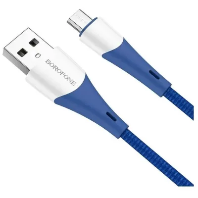 Кабель USB/Micro Borofone BX60 (1м), нейлон, синий