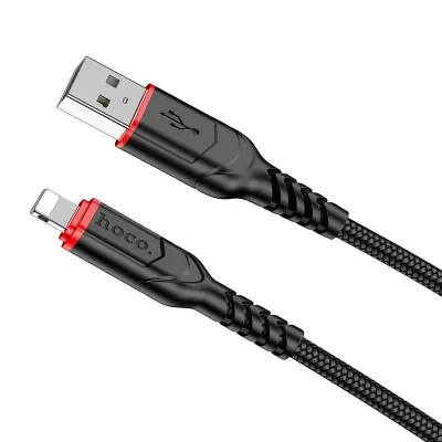 Кабель USB/Lightning Hoco X59 (1м), нейлон, черный