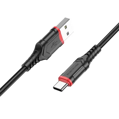 Кабель USB/Type-C Borofone BX67 (1м), нейлон, черный