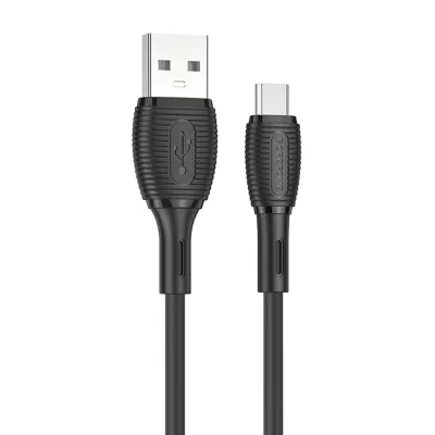 Кабель USB/Micro Borofone BX86 (1м), силикон, черный