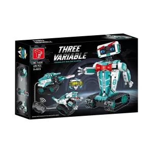 Конструктор Робот-трансформер на пульте управления 3в1 698 деталей