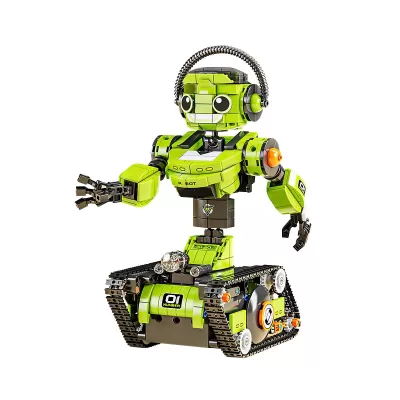 Конструктор Робот-трансформер на пульте управления 3в1 856 деталей