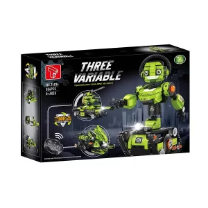Конструктор Робот-трансформер на пульте управления 3в1 856 деталей