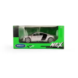Машинка WELLY 1:24 Audi R8 Coupe, серебристый