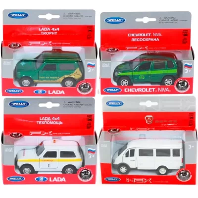 Машинка WELLY 1:38, в асс., набор 23RUS